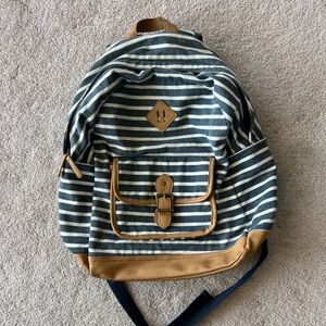 Northfield Light Blue Stripe Recycled Backpack Pottery Barn Teen L